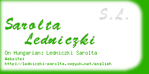 sarolta ledniczki business card